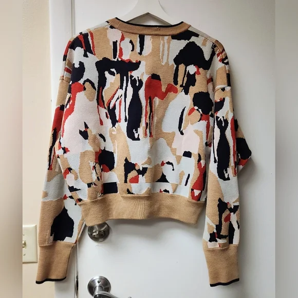 NWOT GREY Jason Wu Camel Intarsia Wool Blend Sweater Size M - Picture 9 of 16